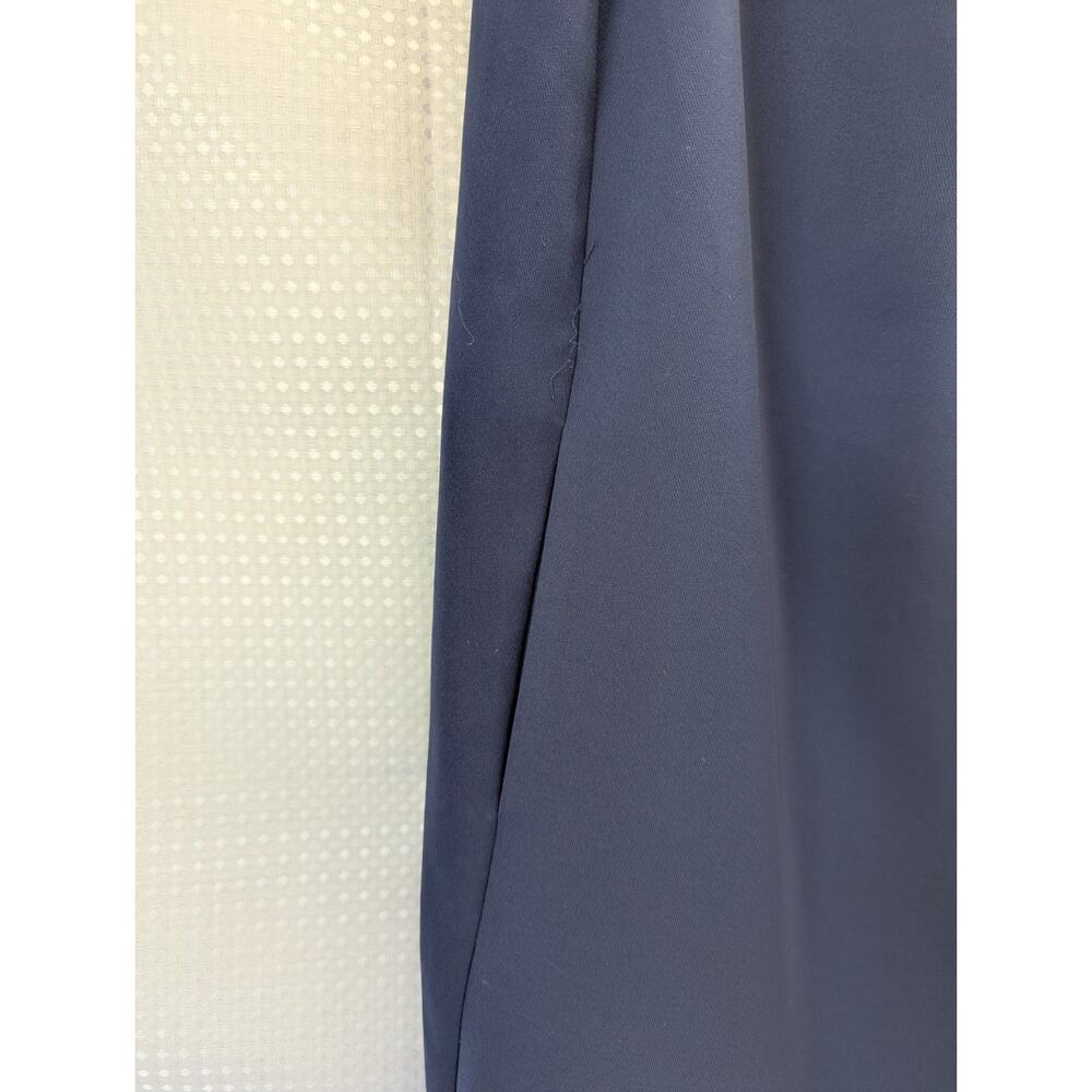 Emporio Armani Navy Blue Sleeveless Shift Dress Pleated Front,Size Cut Off, 12 - Picture 4 of 14